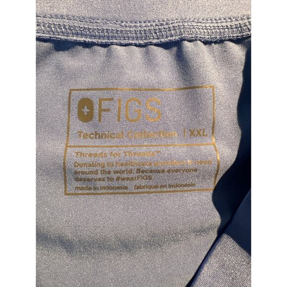 Figs Scrub Pants High Waisted Zamora Joggers Ceil Blue Medical Nurse Doctor Work - Picture 6 of 7